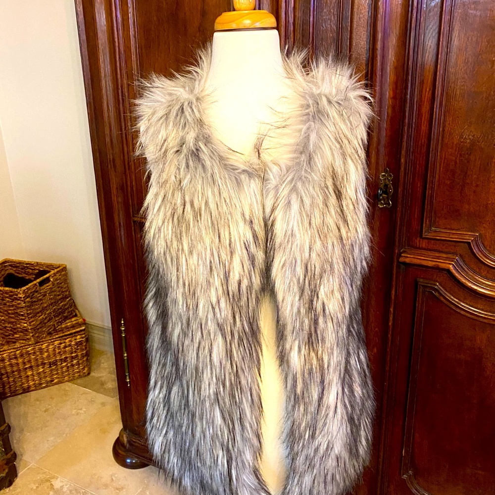 Faux fur vest